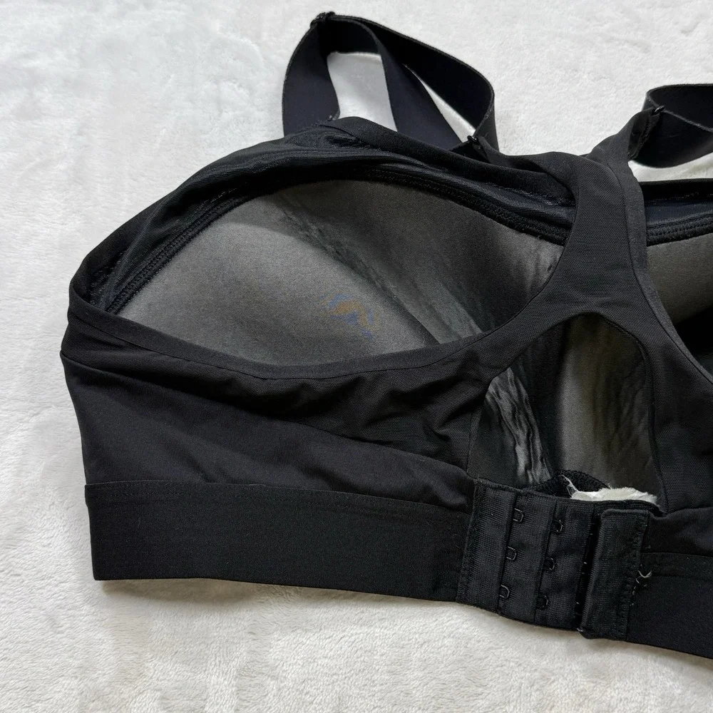 Brooks Sports Bra 36D Black High Impact Racerback‎ Running Workout Bra